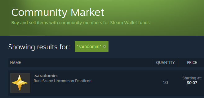 Saradomin Symbol emoticon on the RuneScape Steam Marketplace